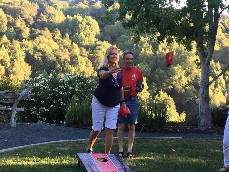 Cornhole, some Critters, and a Ghost on her&nbsp;Phone